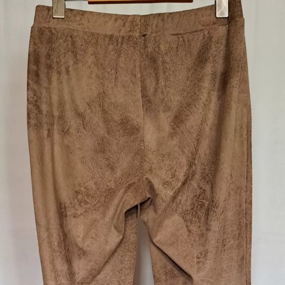 FRANK LYMAN MADE IN CANADA leggings pants Sz 6 ( 27w ) FAUX SUEDE & skin pattern - Picture 4 of 9